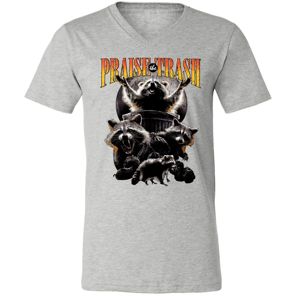 Unisex V-Neck T-Shirt - 14KXGNQQ - Athletic Heather - 7