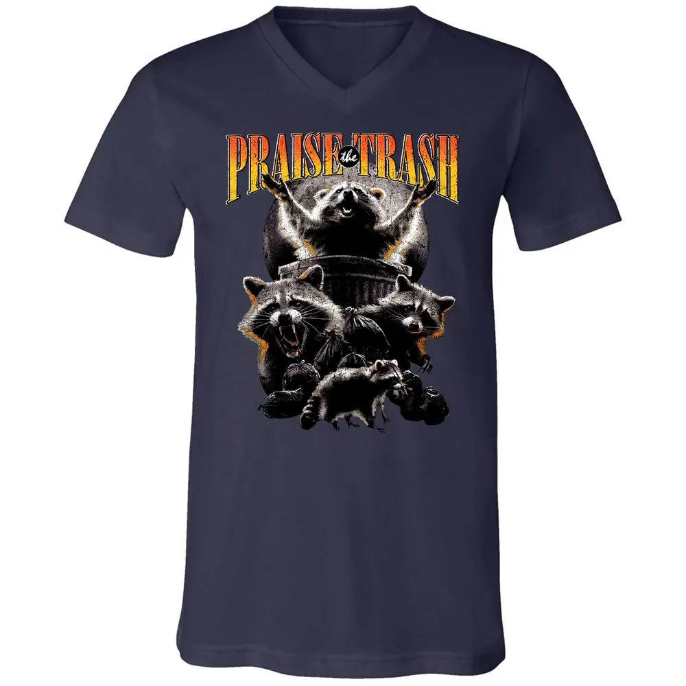Unisex V-Neck T-Shirt - 14KXGNQQ - Navy - 2
