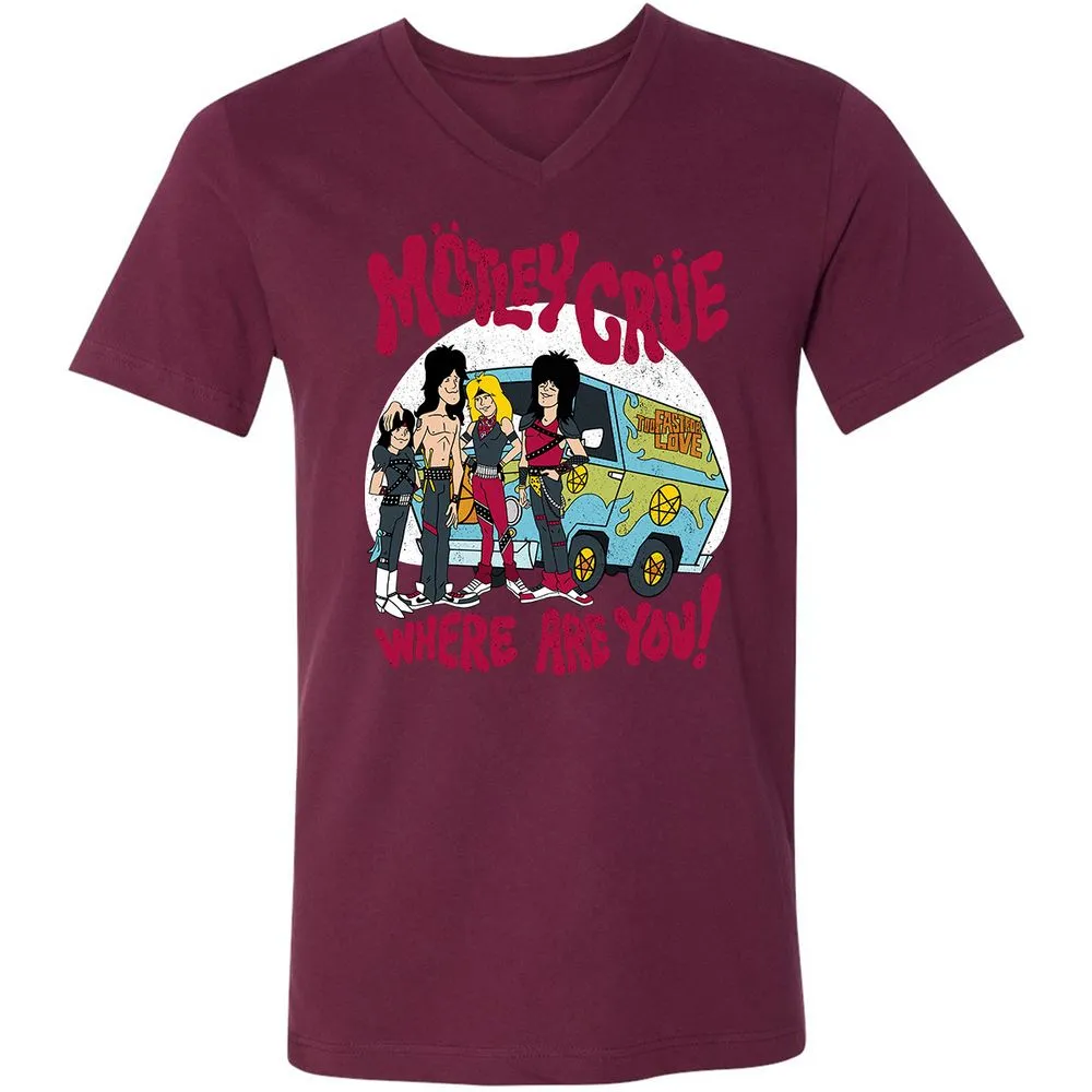 Unisex V-Neck T-Shirt - 33NDJVUP - Maroon - 6