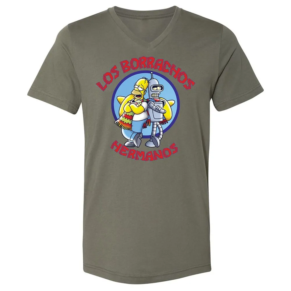 Unisex V-Neck T-Shirt - 3T54S7RJ - Military Green - 10
