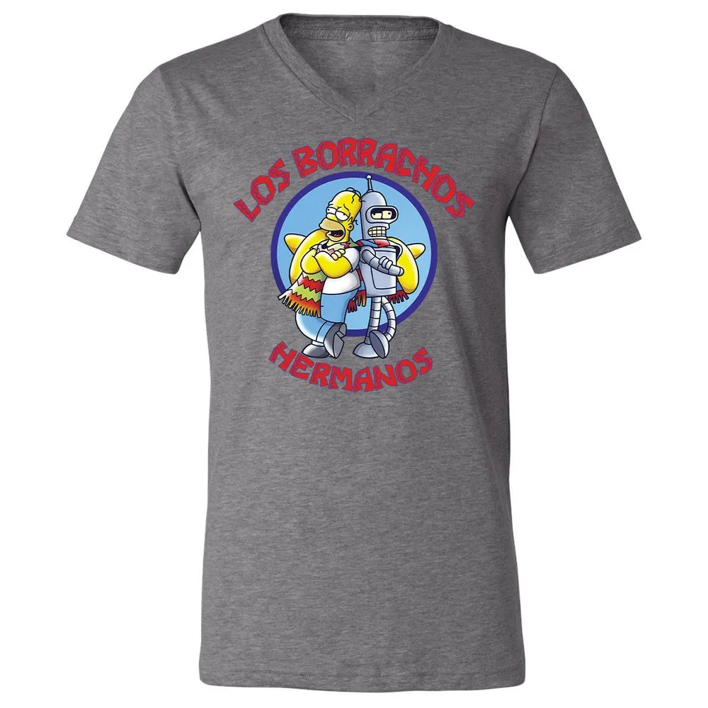 Unisex V-Neck T-Shirt - 3T54S7RJ - Deep Heather - 13