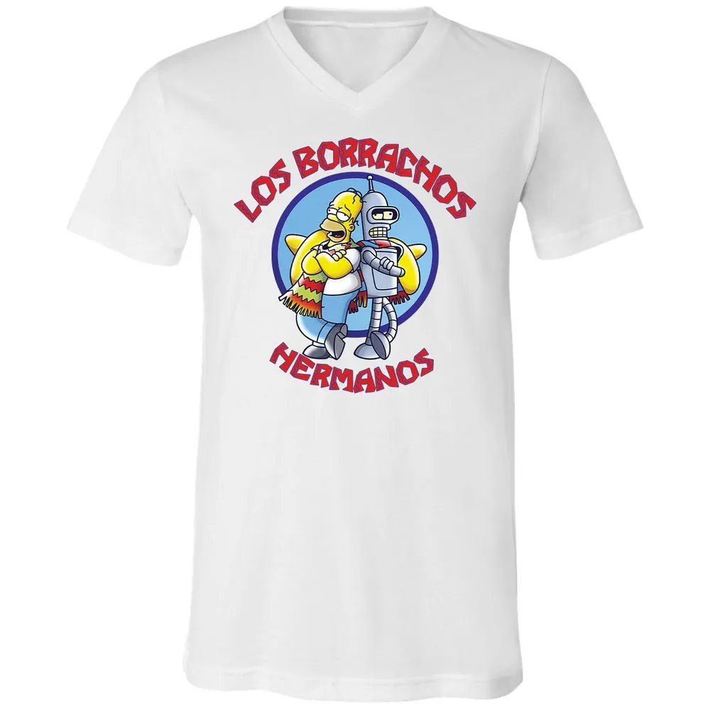 Unisex V-Neck T-Shirt - 3T54S7RJ - White - 5