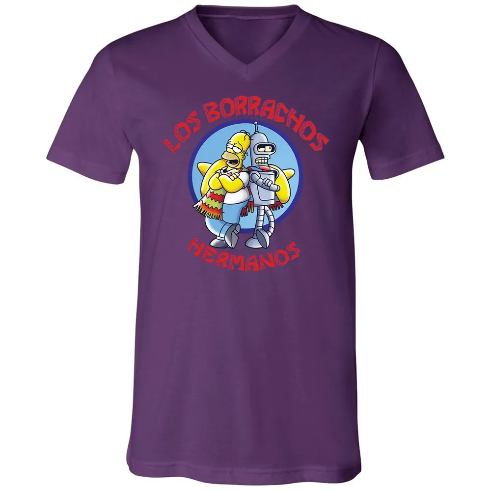 Unisex V-Neck T-Shirt - 3T54S7RJ - Team Purple - 9