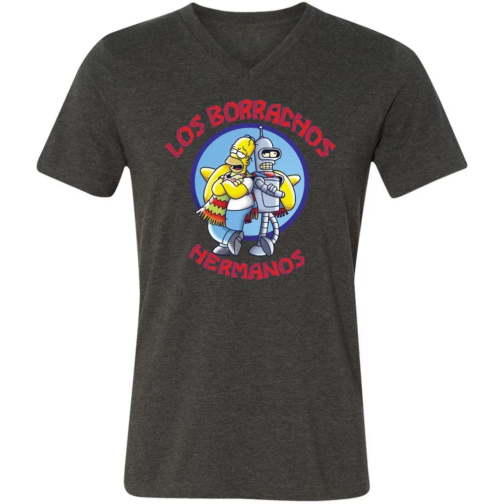 Unisex V-Neck T-Shirt - 3T54S7RJ - Dark Grey Heather - 8