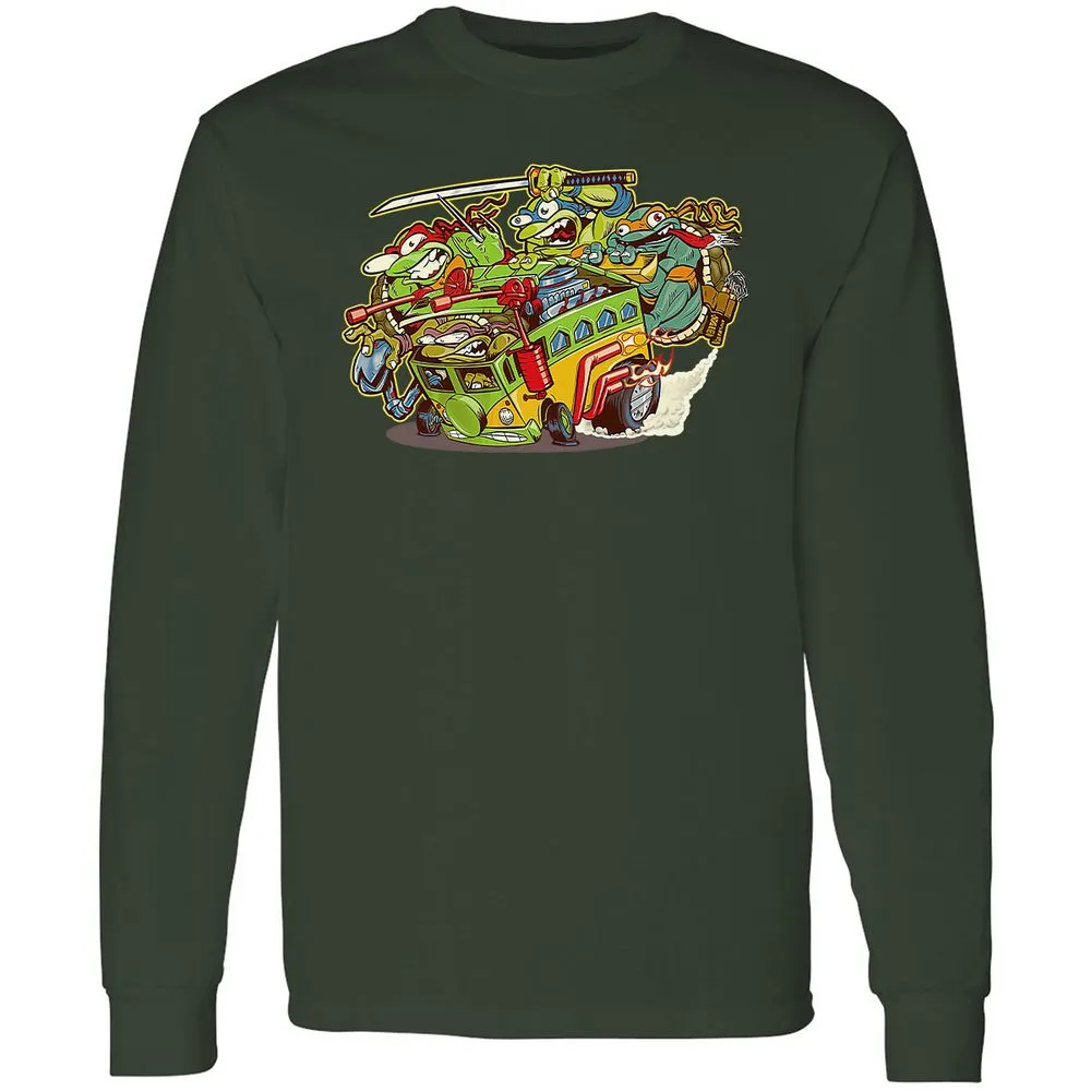 Long Sleeve T-Shirt - Y9TH2G6Z - Forest Green - 4
