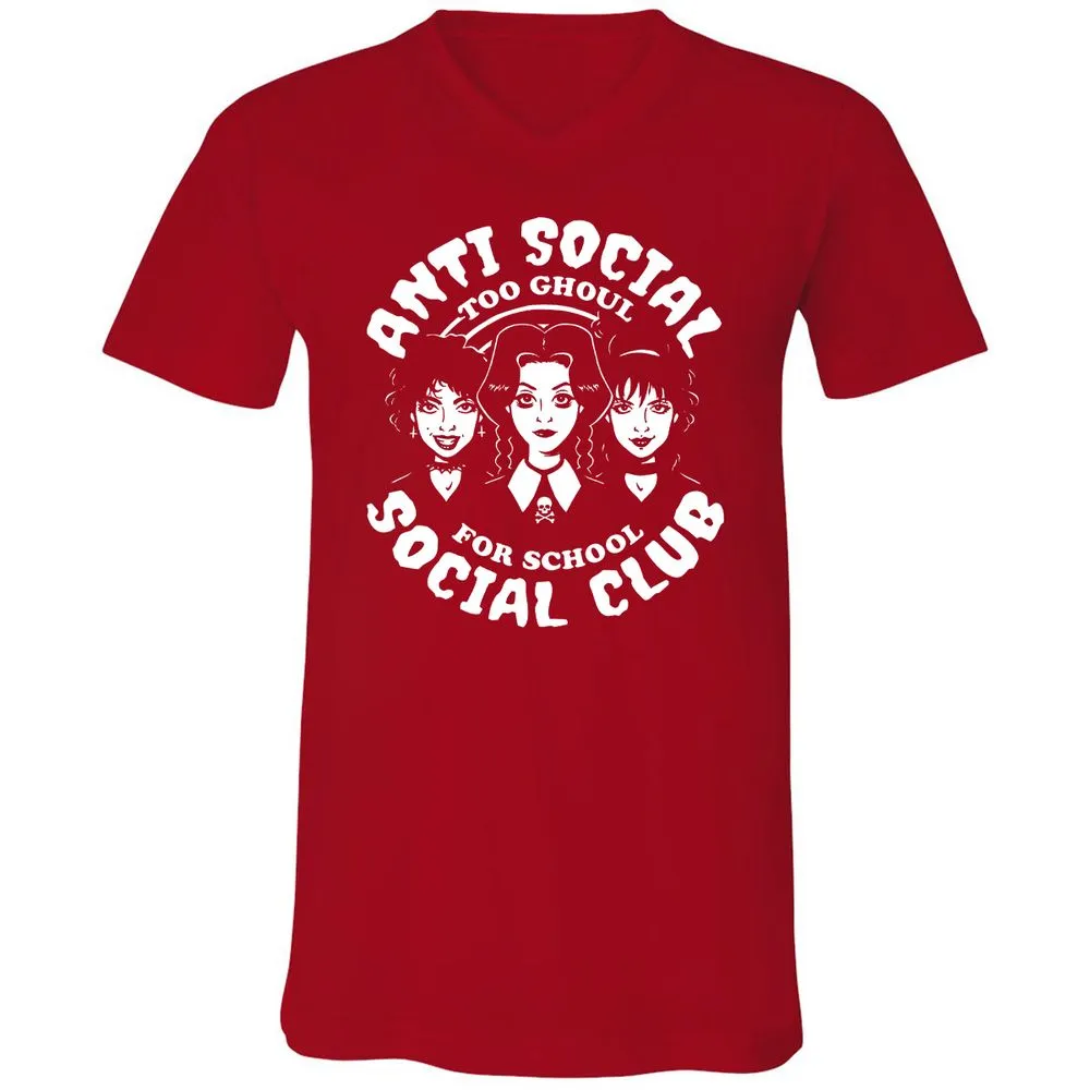 Unisex V-Neck T-Shirt - Q78NJGAG - Red - 3