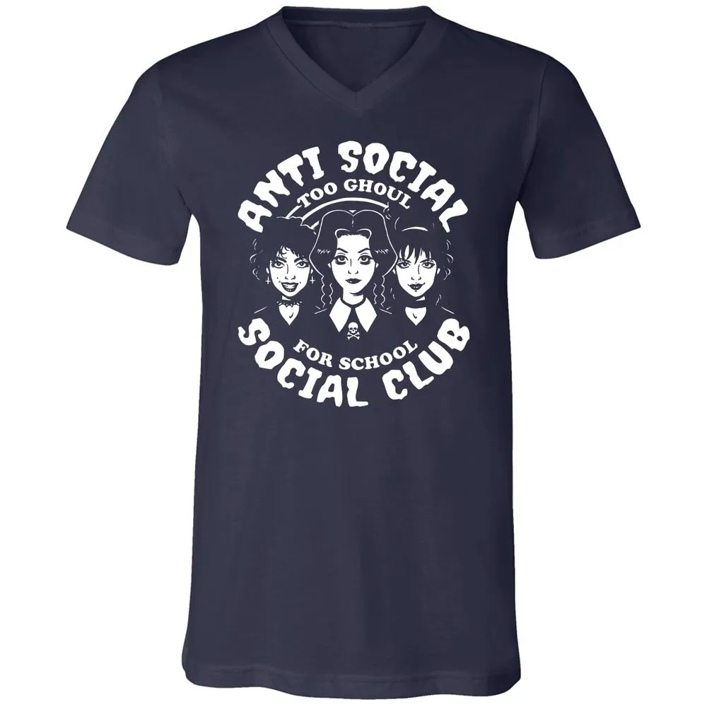 Unisex V-Neck T-Shirt - Q78NJGAG - Navy - 2