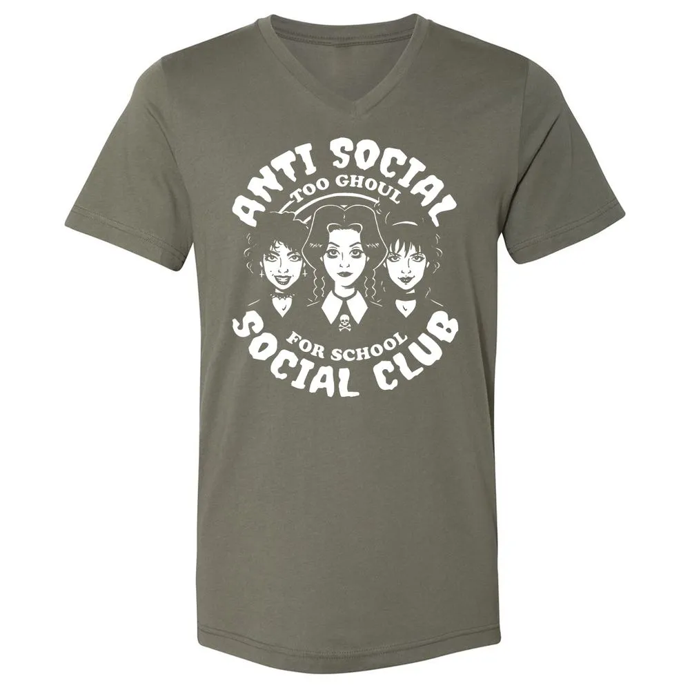 Unisex V-Neck T-Shirt - Q78NJGAG - Military Green - 10