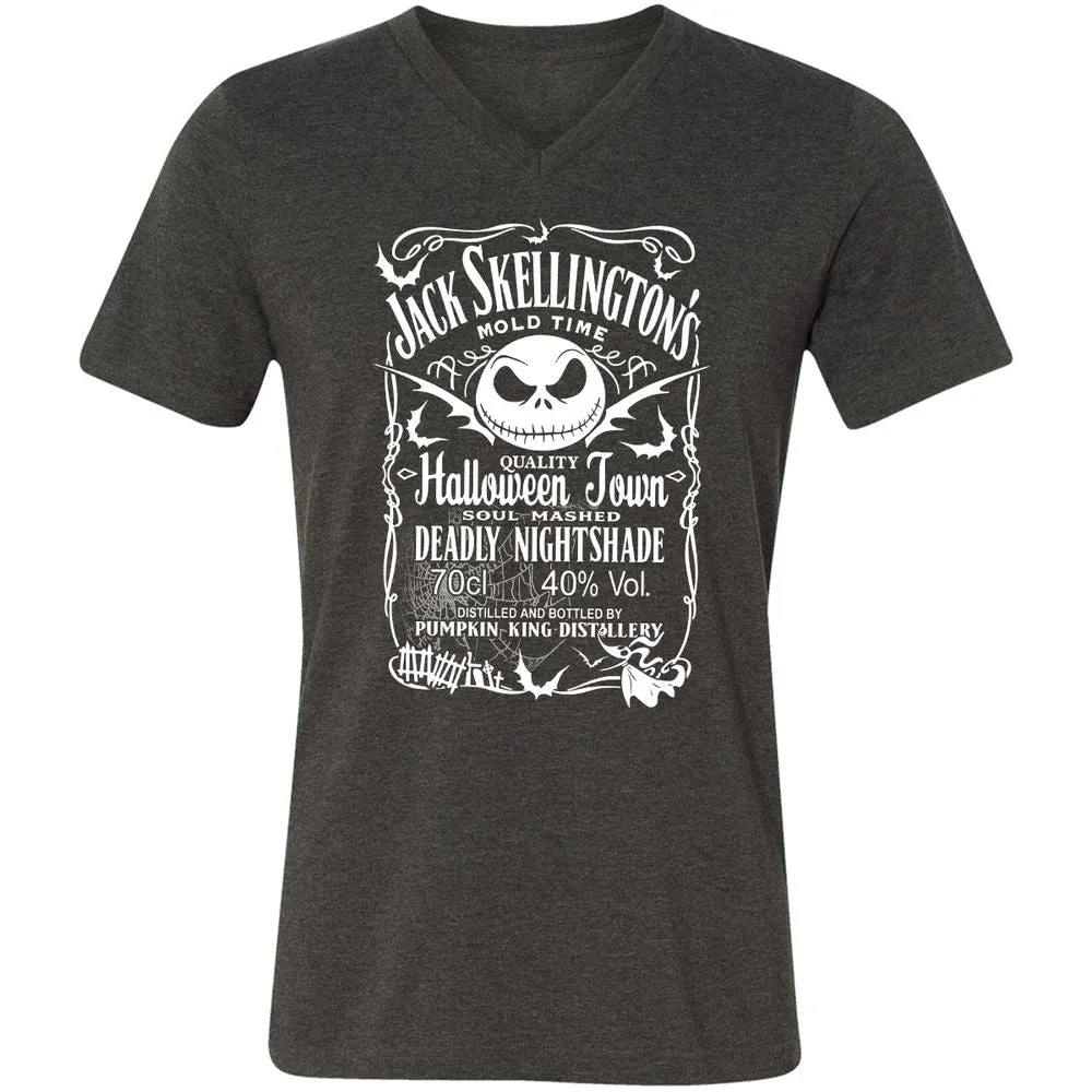 Unisex V-Neck T-Shirt - D4EQD5C7 - Dark Grey Heather - 8