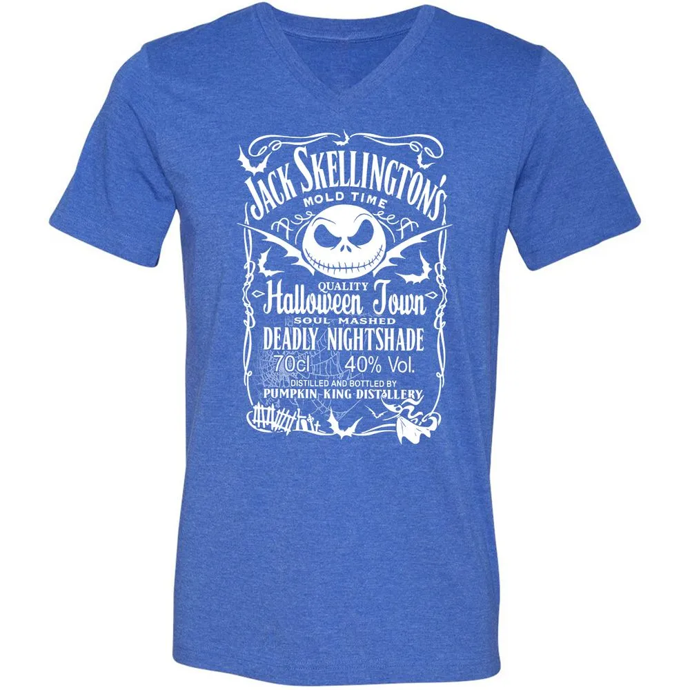 Unisex V-Neck T-Shirt - D4EQD5C7 - Heather True Royal - 14