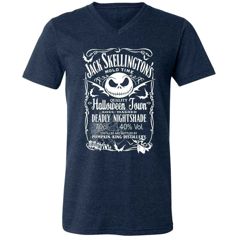 Unisex V-Neck T-Shirt - D4EQD5C7 - Heather Navy - 15