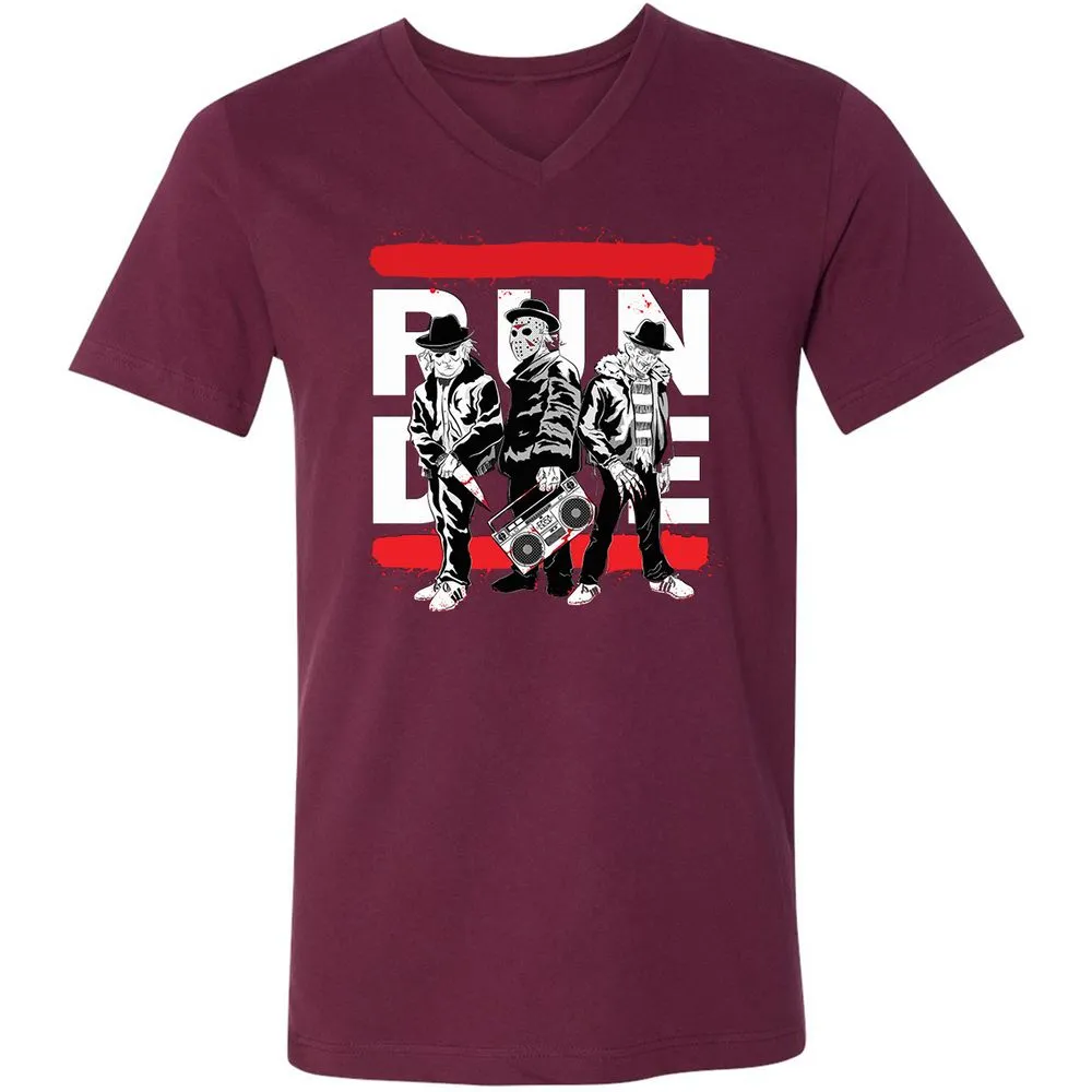 Unisex V-Neck T-Shirt - K5S81PRX - Maroon - 6