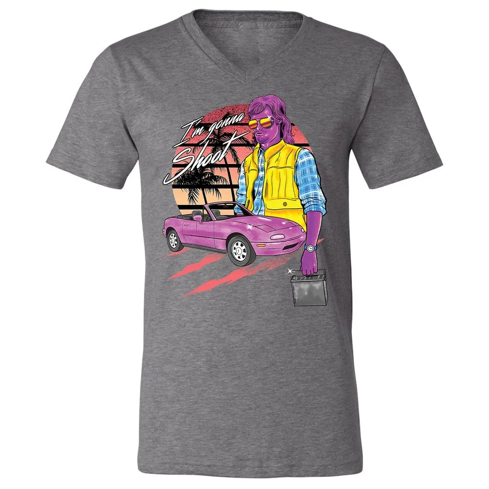 Unisex V-Neck T-Shirt - RS6WQBZ5 - Deep Heather - 13