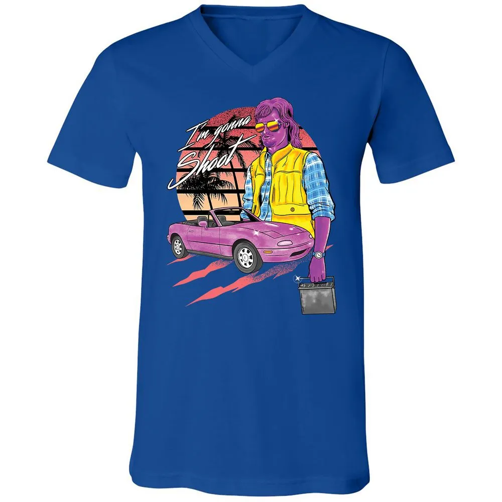 Unisex V-Neck T-Shirt - RS6WQBZ5 - True Royal - 4