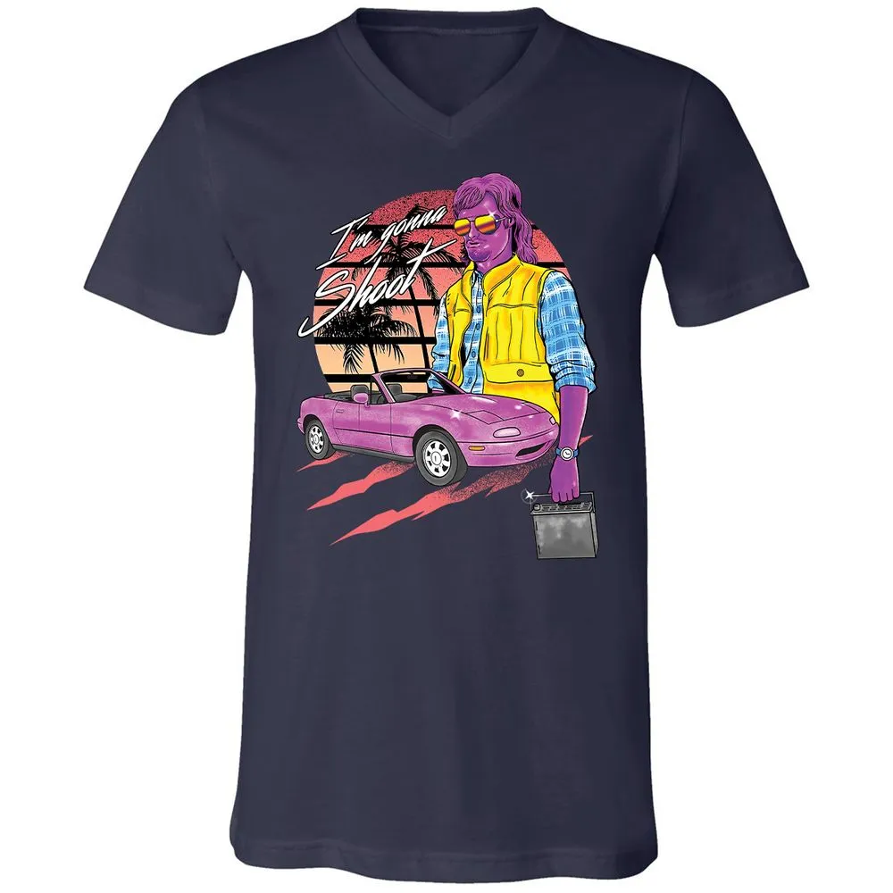 Unisex V-Neck T-Shirt - RS6WQBZ5 - Navy - 2