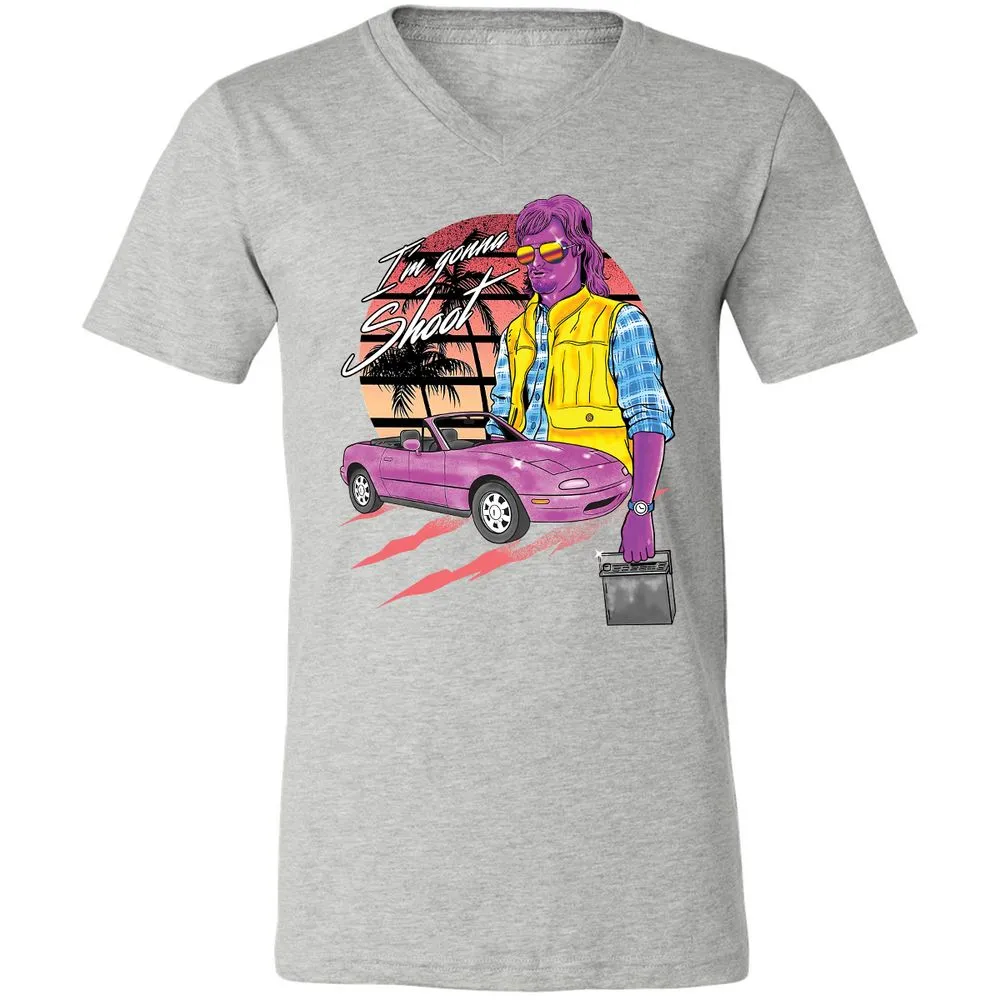 Unisex V-Neck T-Shirt - RS6WQBZ5 - Athletic Heather - 7