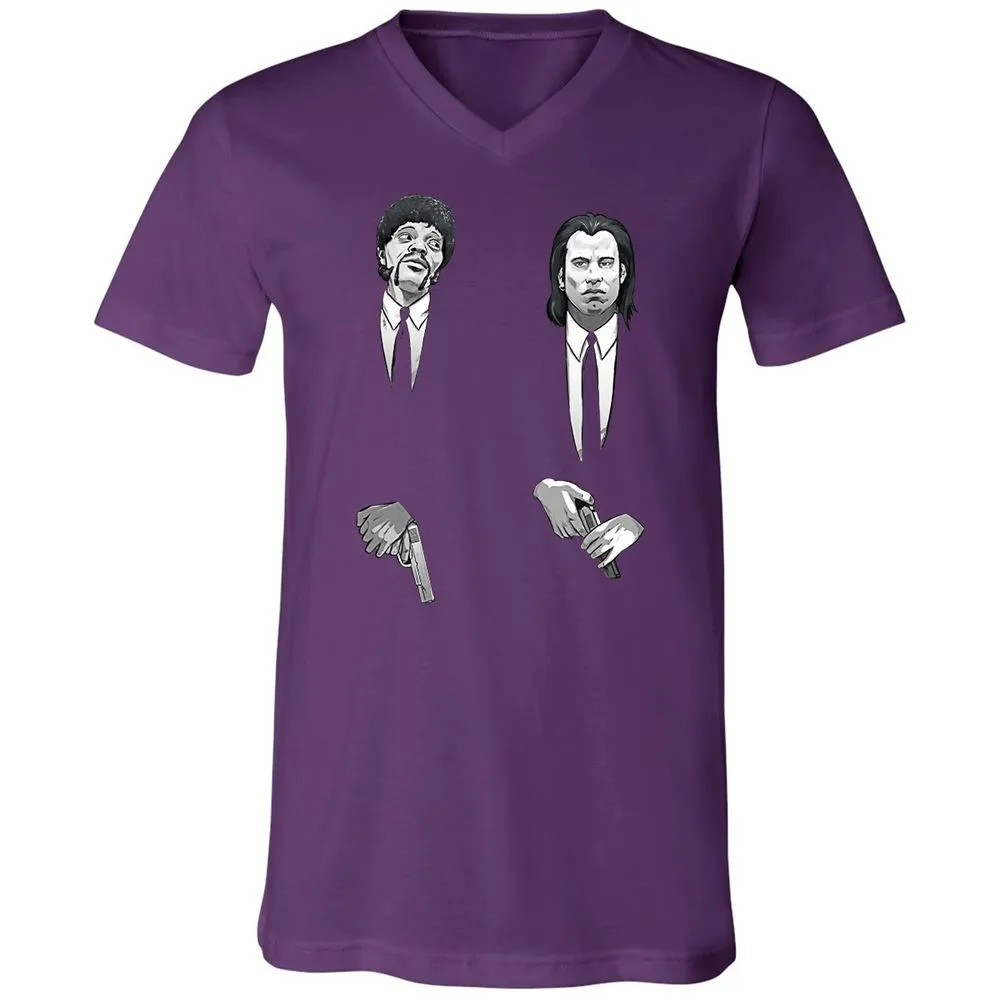 Unisex V-Neck T-Shirt - NHY2K4FV - Team Purple - 9