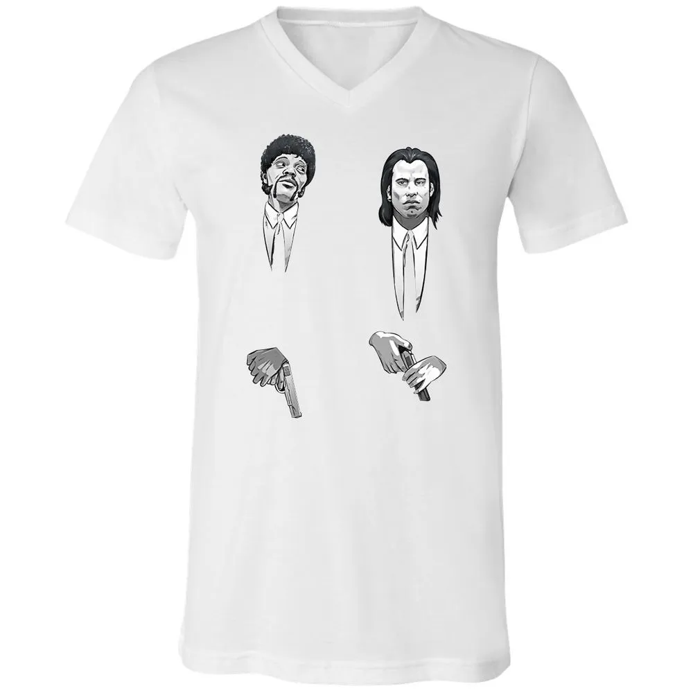 Unisex V-Neck T-Shirt - NHY2K4FV - White - 5