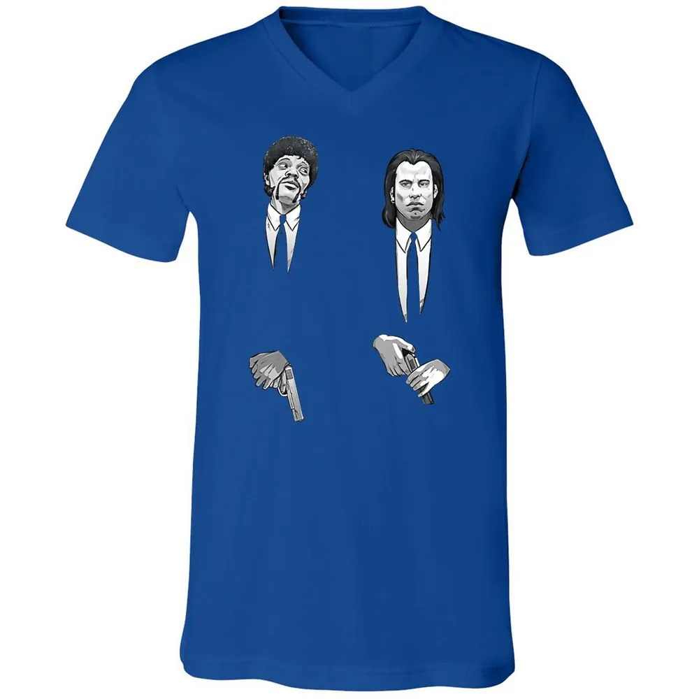 Unisex V-Neck T-Shirt - NHY2K4FV - True Royal - 4