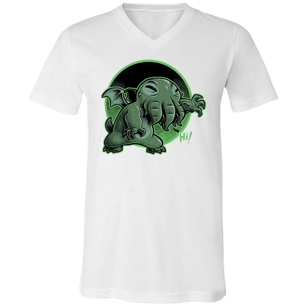 Unisex V-Neck T-Shirt - H9DCGJQM - White - 5