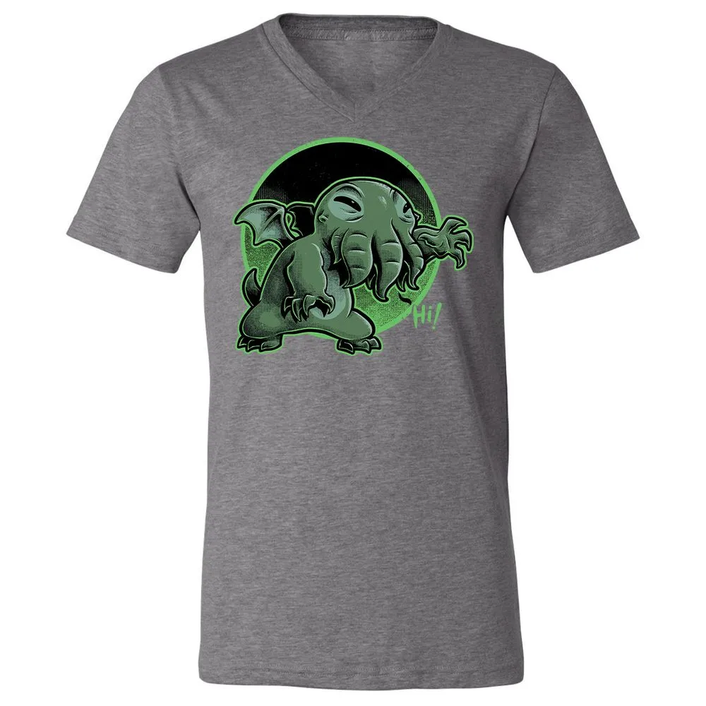 Unisex V-Neck T-Shirt - H9DCGJQM - Deep Heather - 13