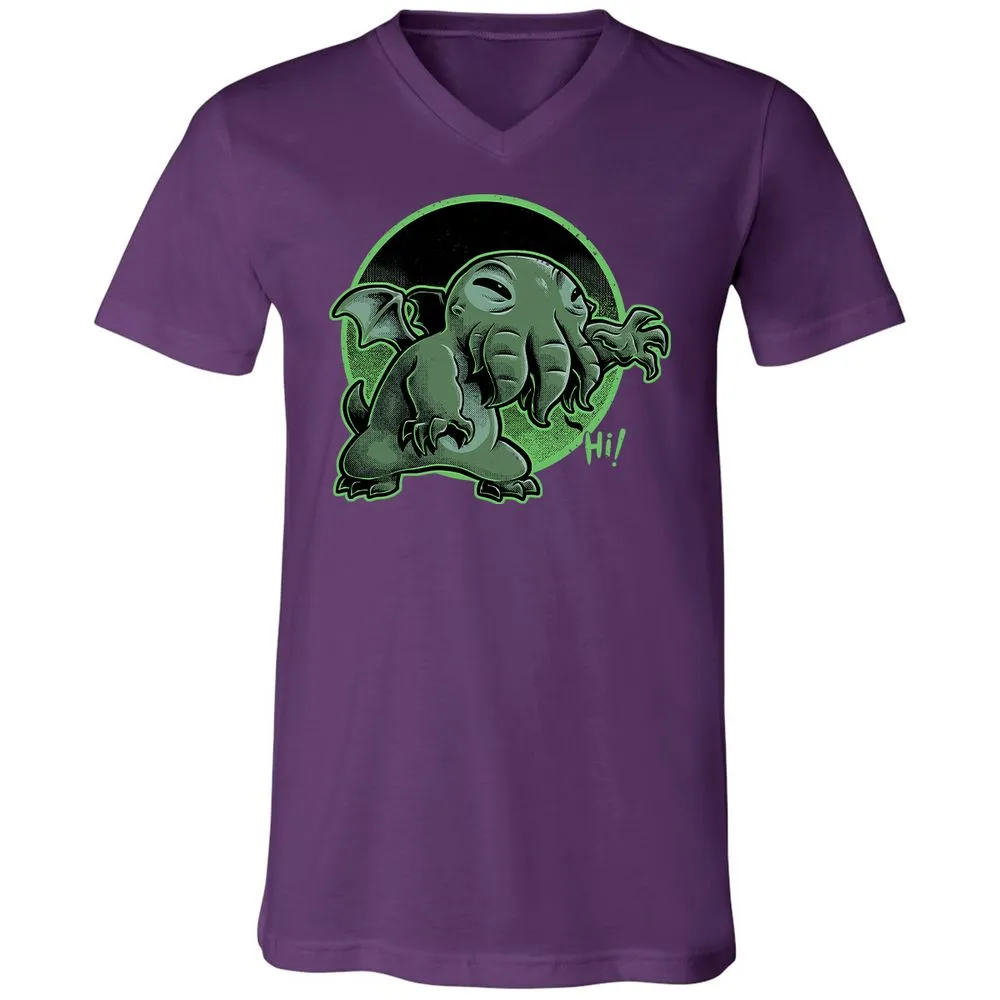 Unisex V-Neck T-Shirt - H9DCGJQM - Team Purple - 9
