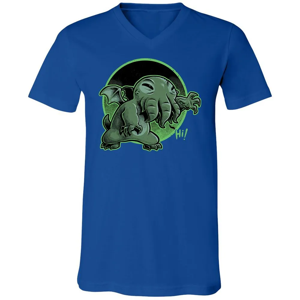 Unisex V-Neck T-Shirt - H9DCGJQM - True Royal - 4