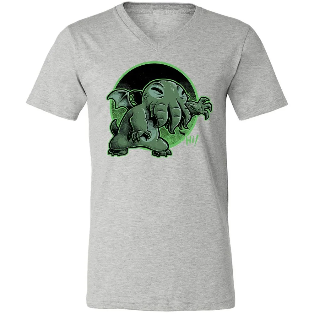 Unisex V-Neck T-Shirt - H9DCGJQM - Athletic Heather - 7