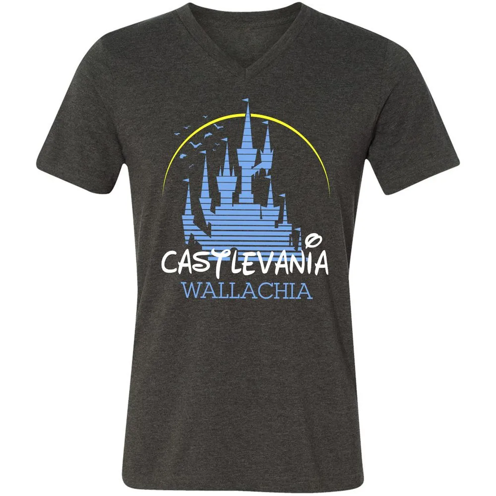 Unisex V-Neck T-Shirt - 6YBFHAHU - Dark Grey Heather - 8