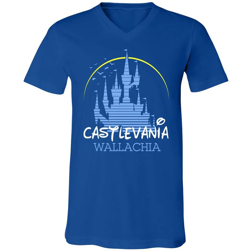Unisex V-Neck T-Shirt - 6YBFHAHU - True Royal - 4
