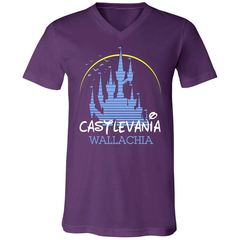 Unisex V-Neck T-Shirt - 6YBFHAHU - Team Purple - 9