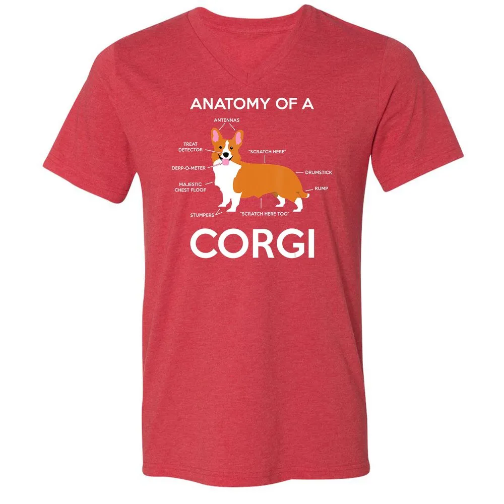 Unisex V-Neck T-Shirt - EY3G6V34 - Heather Red - 16