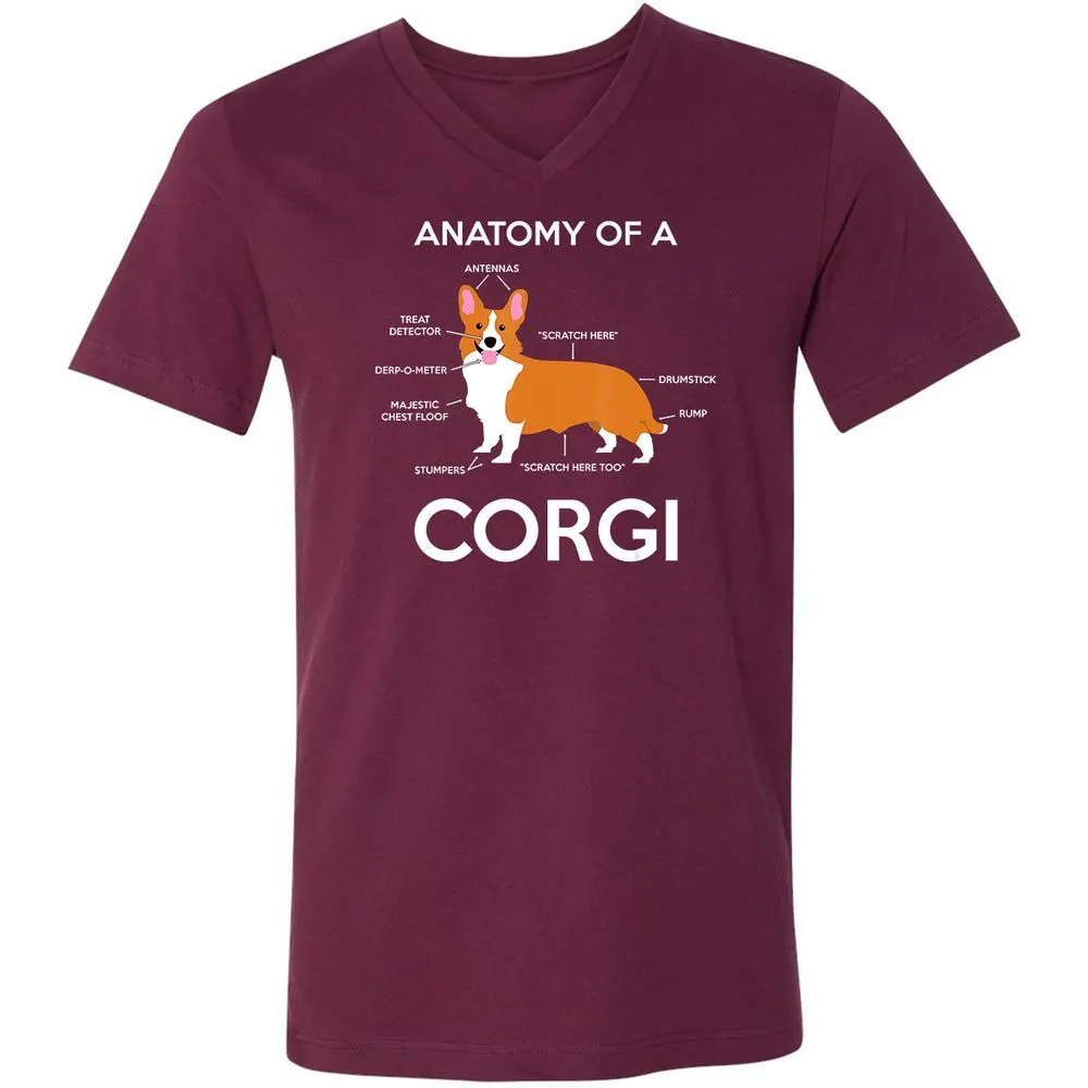 Unisex V-Neck T-Shirt - EY3G6V34 - Maroon - 6