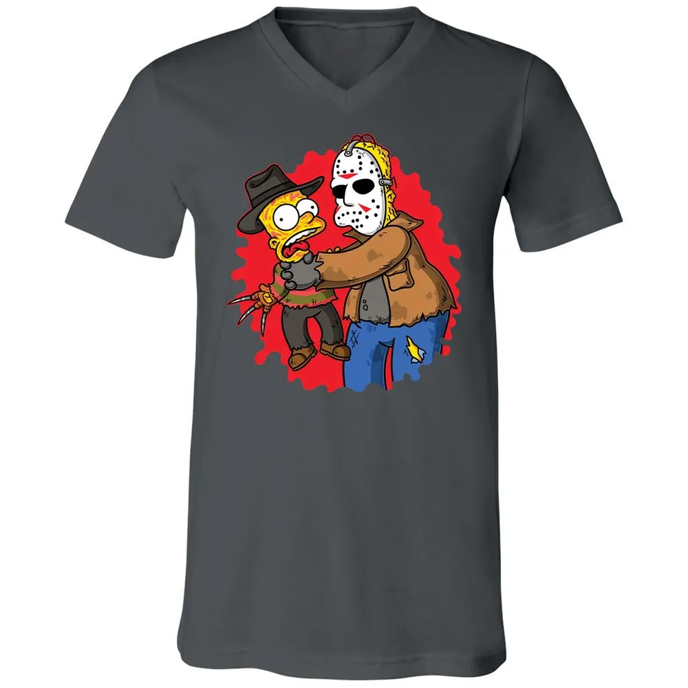 Unisex V-Neck T-Shirt - HCZ94N56 - Asphalt - 12