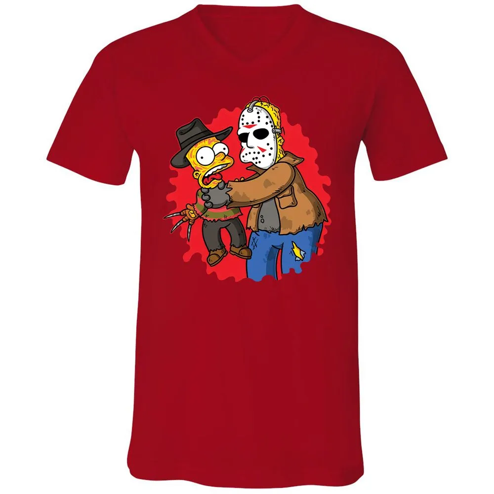 Unisex V-Neck T-Shirt - HCZ94N56 - Red - 3