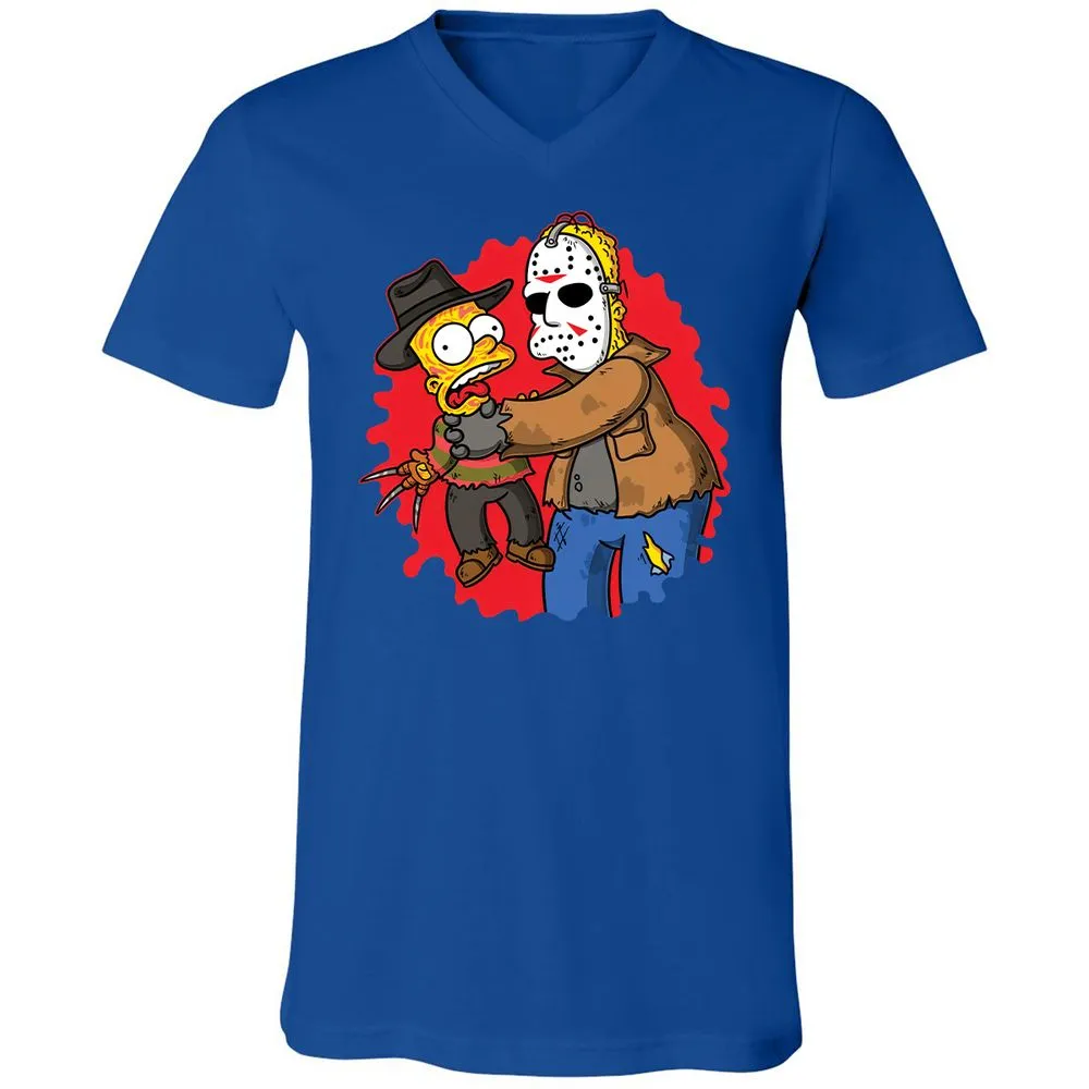 Unisex V-Neck T-Shirt - HCZ94N56 - True Royal - 4