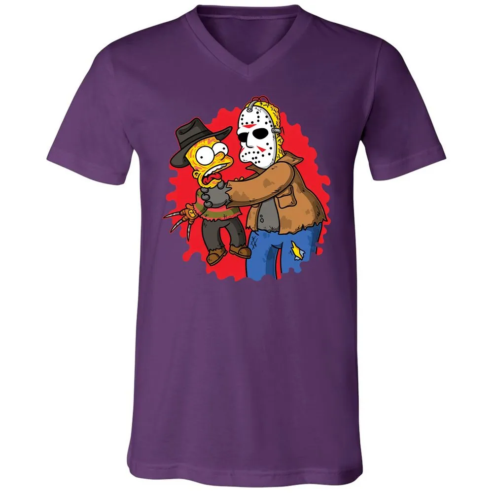 Unisex V-Neck T-Shirt - HCZ94N56 - Team Purple - 9