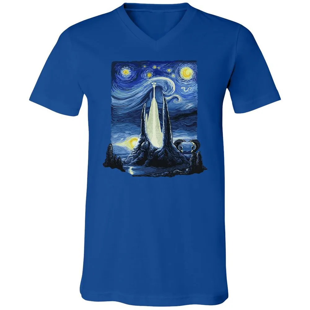 Unisex V-Neck T-Shirt - 5C6JR9D2 - True Royal - 4