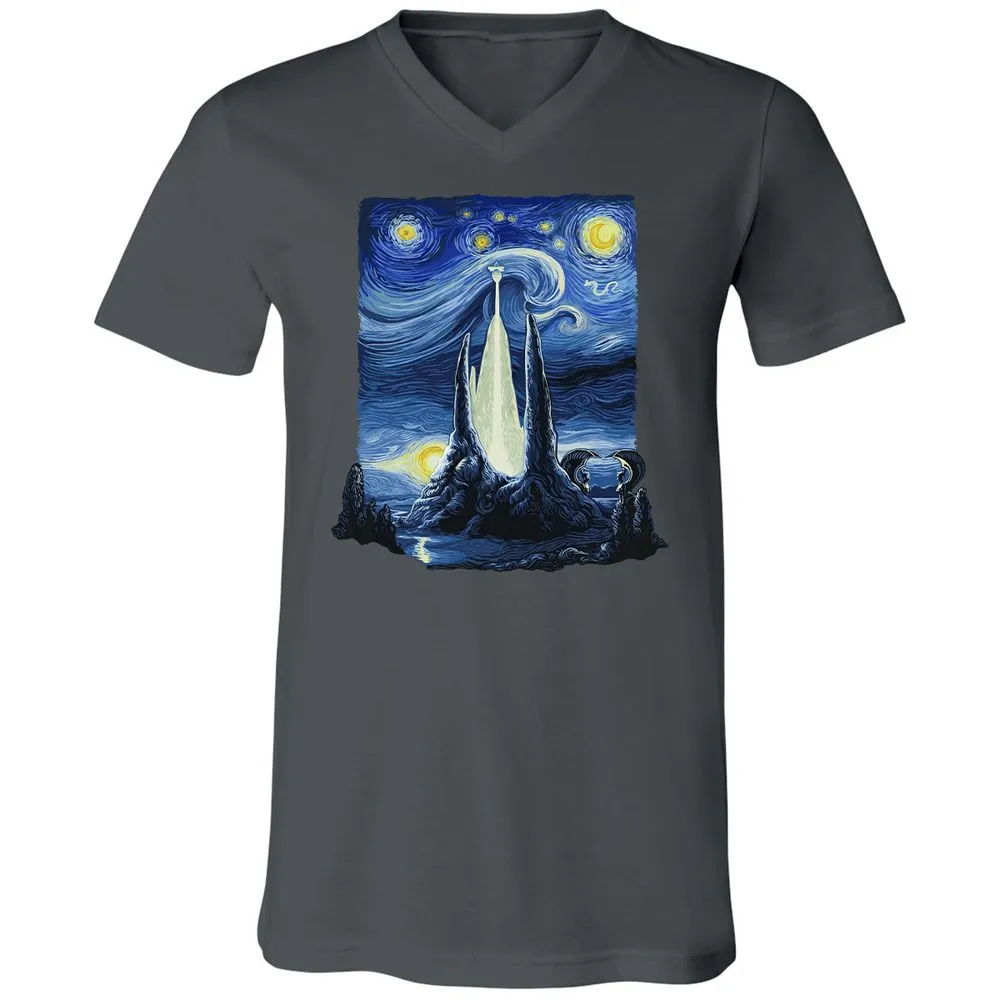 Unisex V-Neck T-Shirt - 5C6JR9D2 - Asphalt - 12