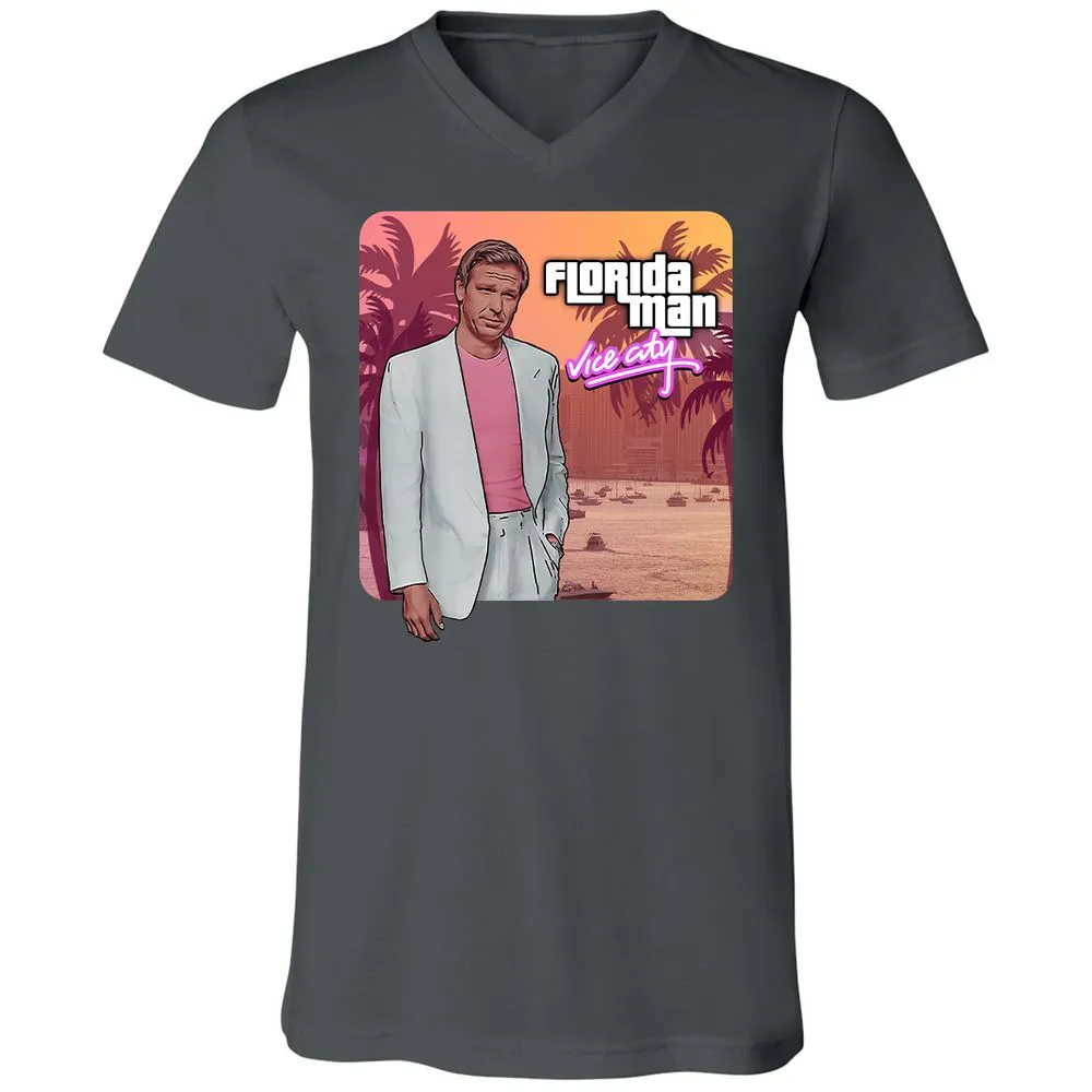 Unisex V-Neck T-Shirt - 9A638SXT - Asphalt - 12