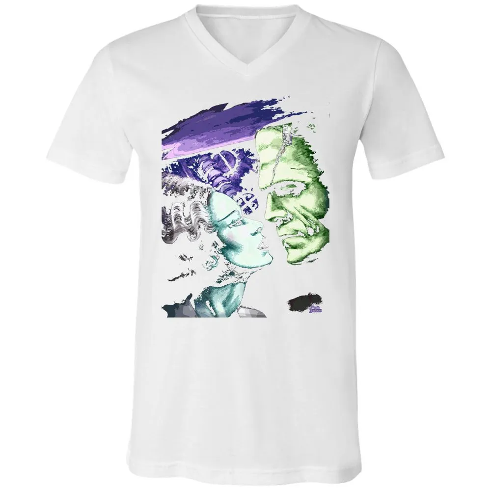 Unisex V-Neck T-Shirt - 8FCJXLRW - White - 5