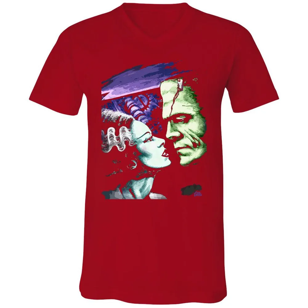 Unisex V-Neck T-Shirt - 8FCJXLRW - Red - 3