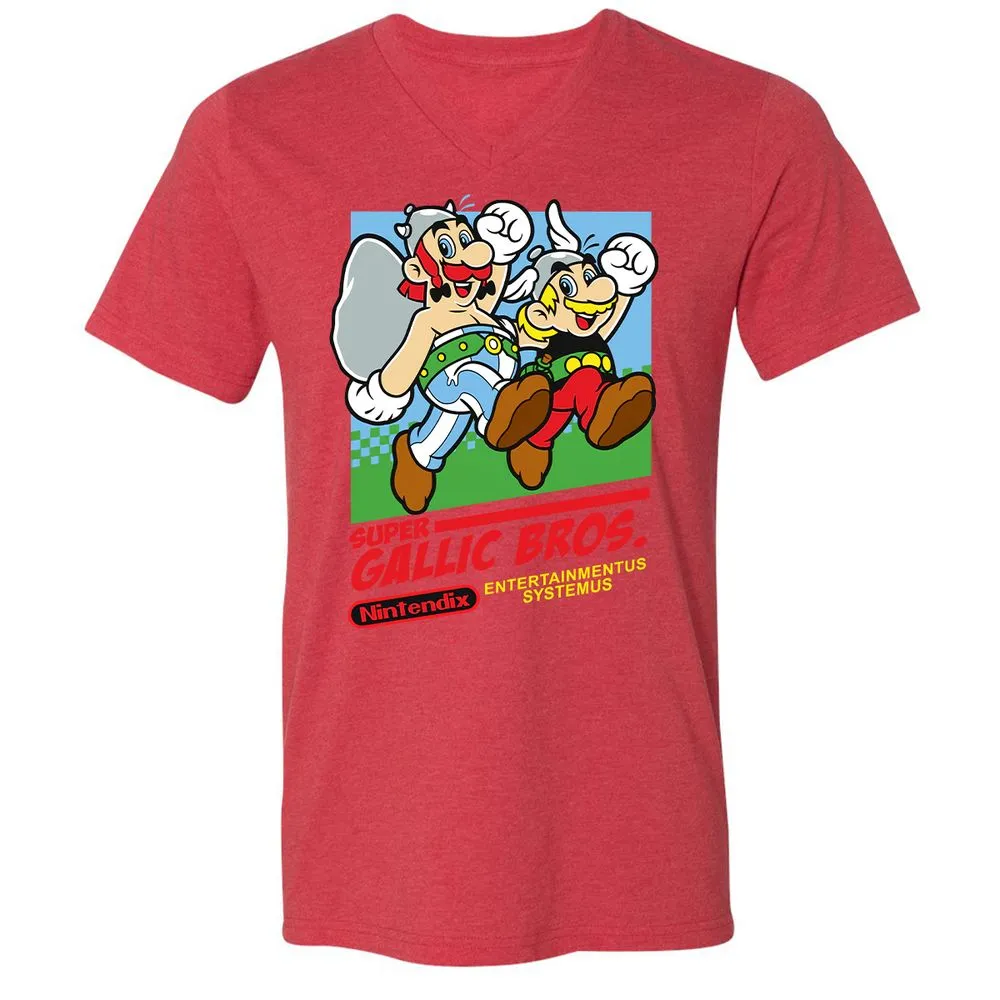 Unisex V-Neck T-Shirt - C4M589FP - Heather Red - 16
