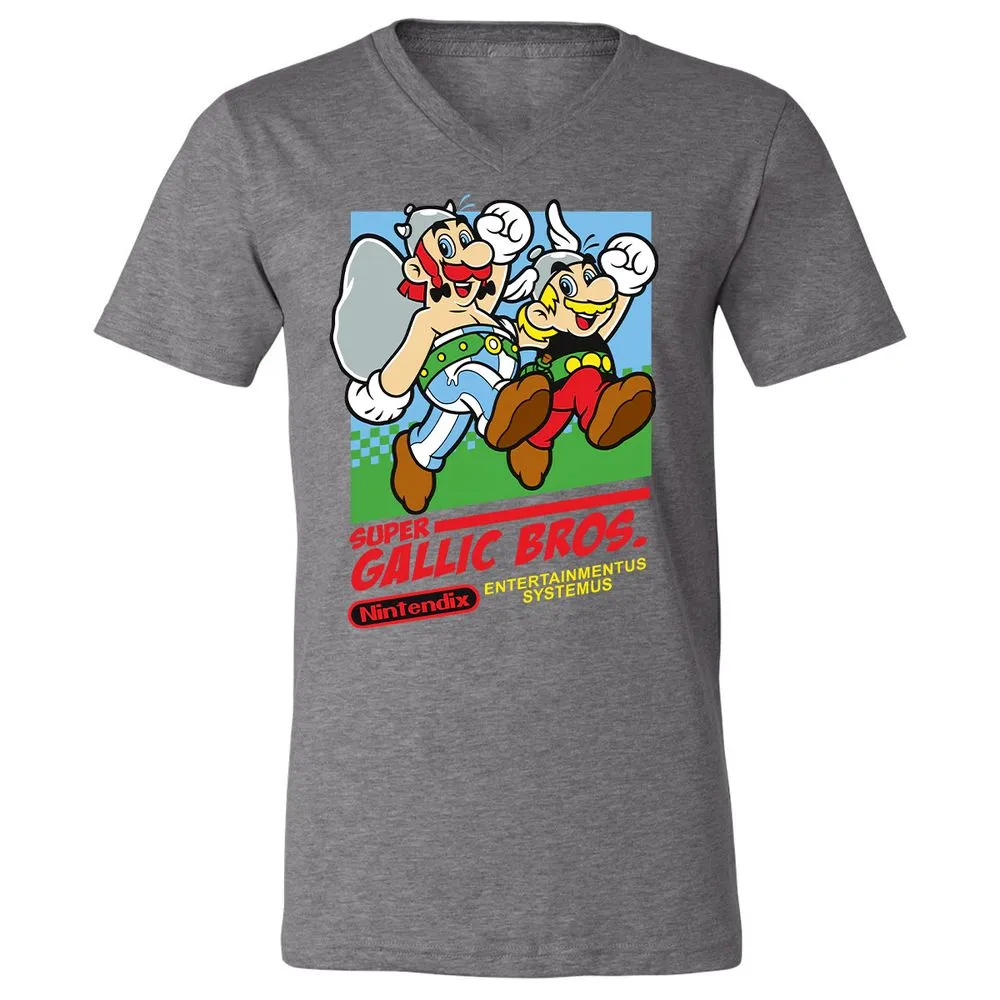 Unisex V-Neck T-Shirt - C4M589FP - Deep Heather - 13