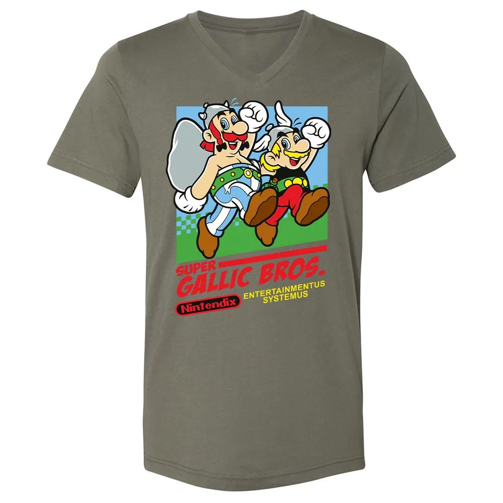 Unisex V-Neck T-Shirt - C4M589FP - Military Green - 10