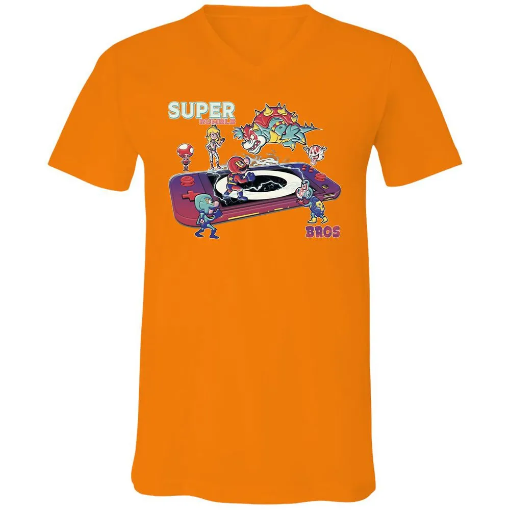 Unisex V-Neck T-Shirt - 8TKV3GJQ - Orange - 11