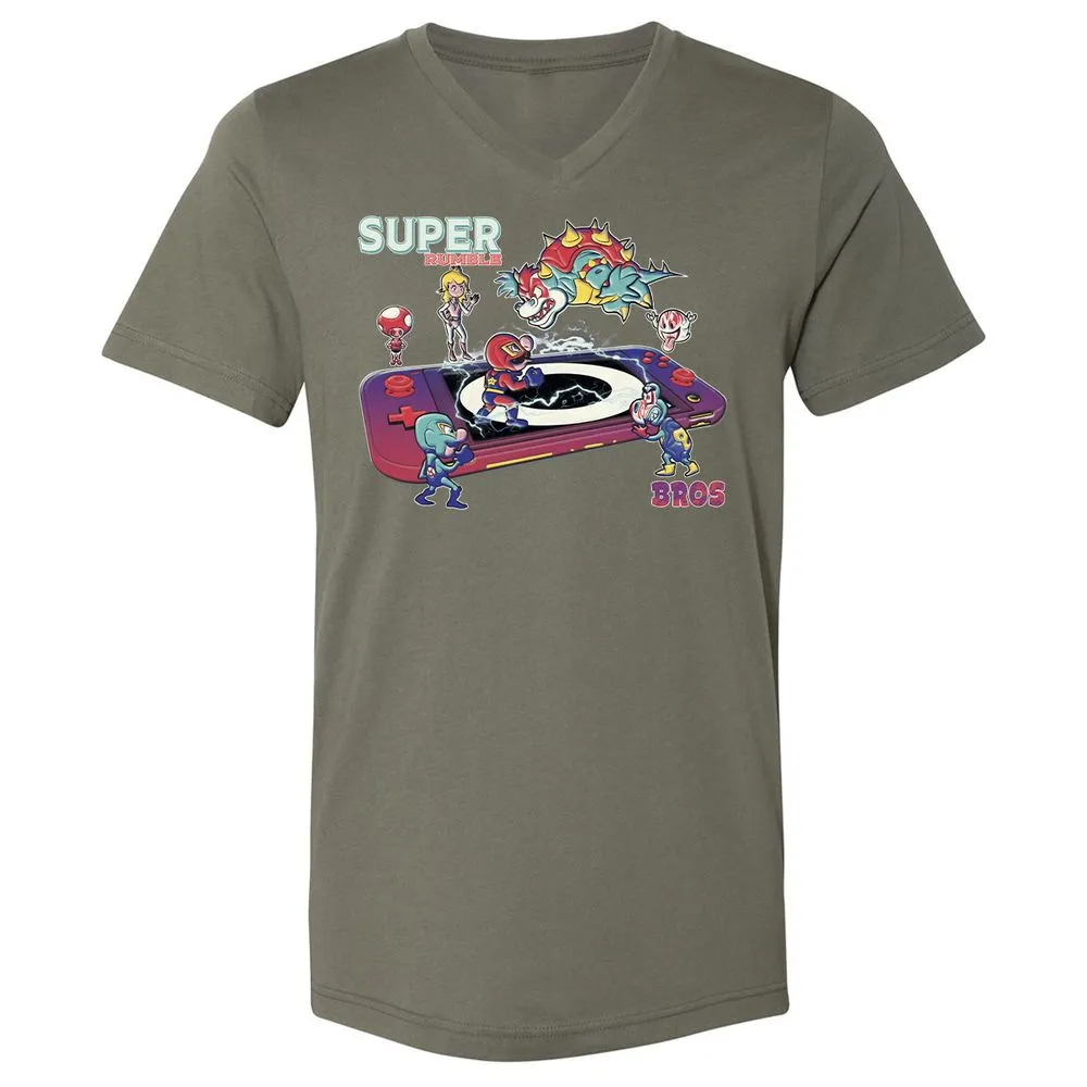 Unisex V-Neck T-Shirt - 8TKV3GJQ - Military Green - 10