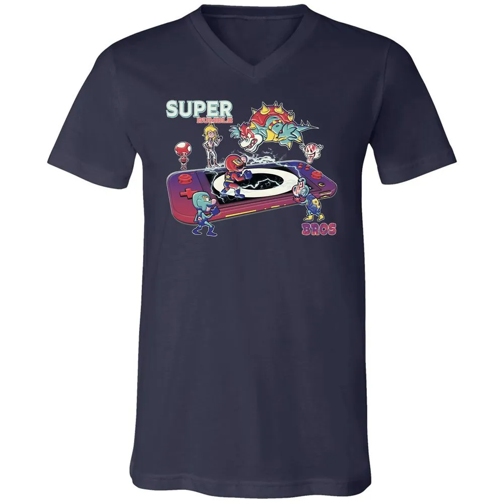 Unisex V-Neck T-Shirt - 8TKV3GJQ - Navy - 2