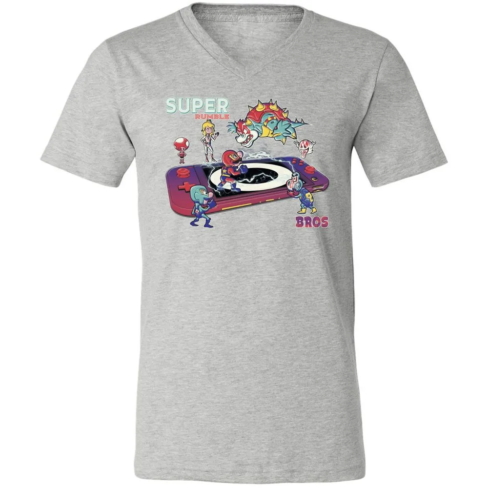 Unisex V-Neck T-Shirt - 8TKV3GJQ - Athletic Heather - 7