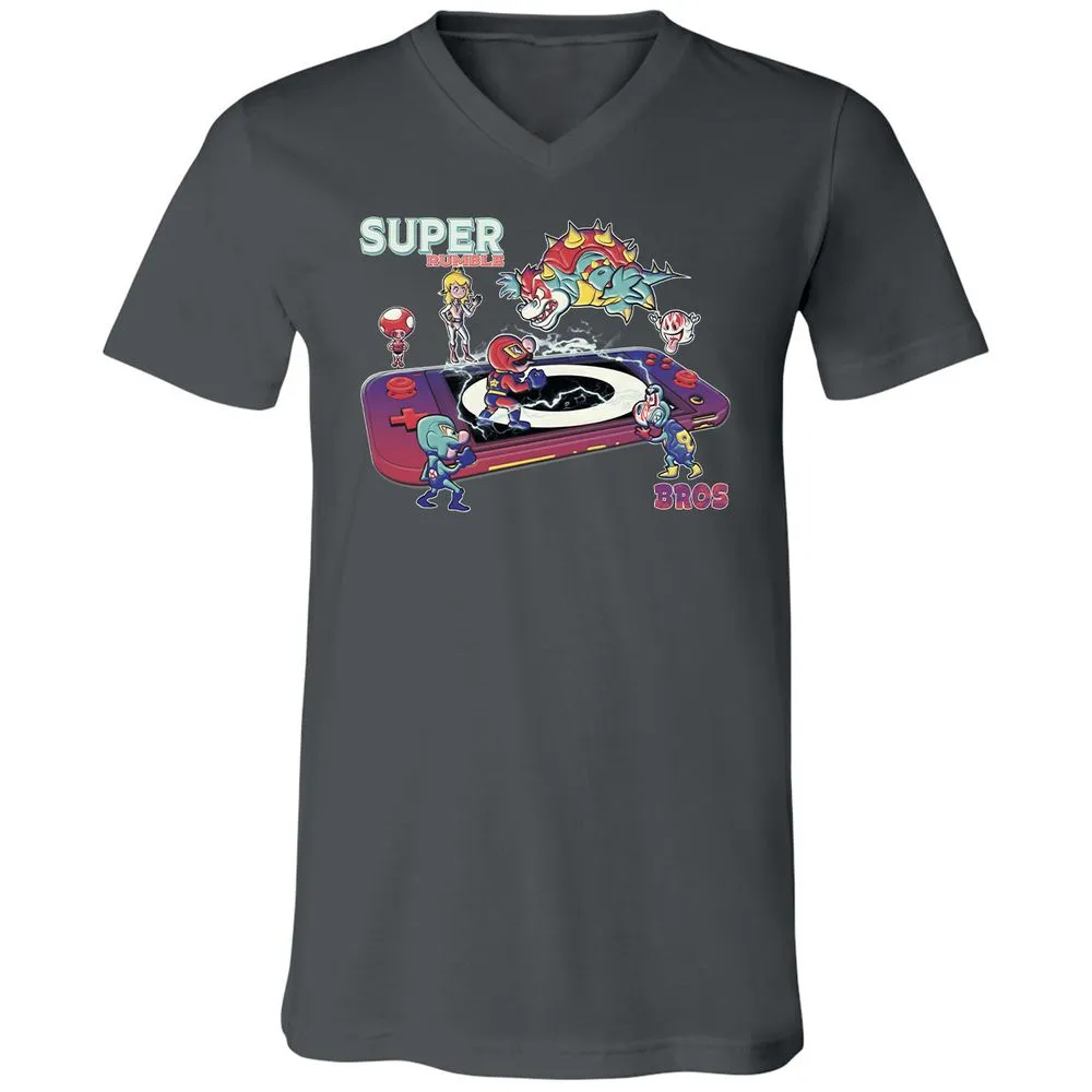 Unisex V-Neck T-Shirt - 8TKV3GJQ - Asphalt - 12